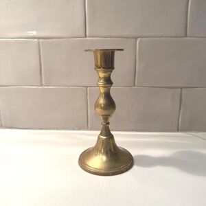 Vintage Brass Candlestick Holder Made in India | Small Taper Candle Holder